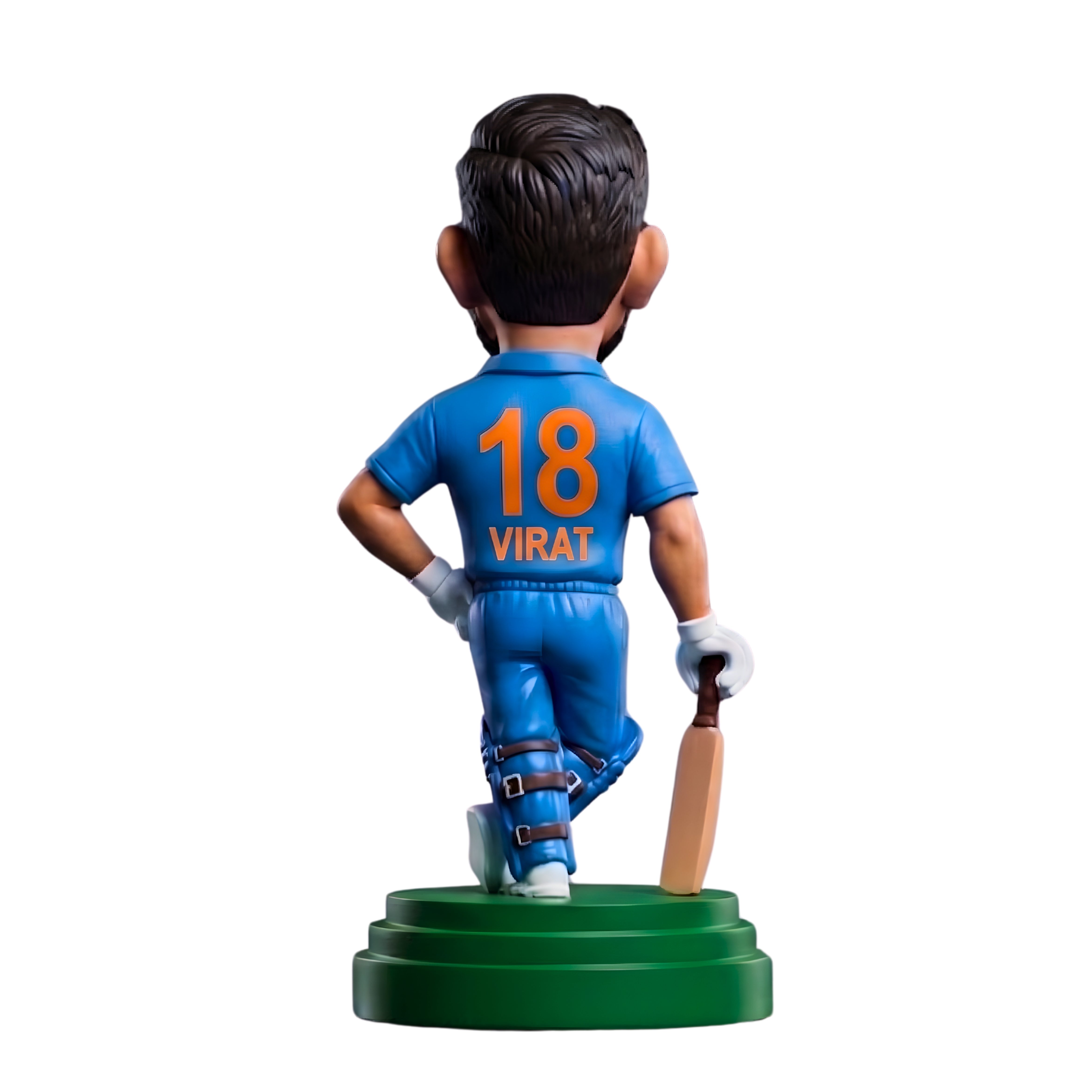 Cricket Player Figurine (Virat Style) | Indian Cricket Fan Collectible Showpiece | Mini Statue for Home Decor & Gift